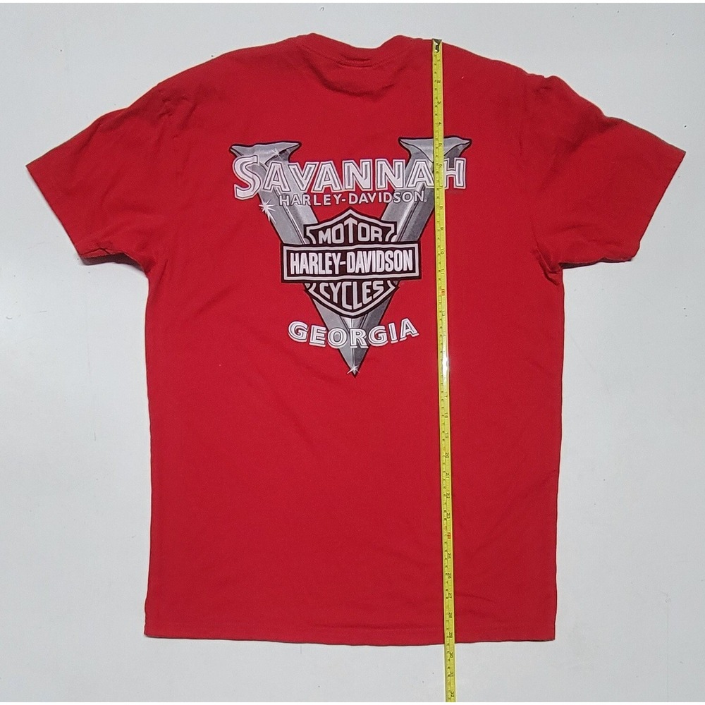 Harley Davidson Savannah Georgia T Shirt Men's Size‎ Large Red